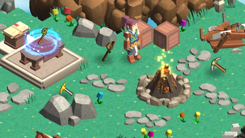MergeCrafter gameplay screenshot showing crafting system