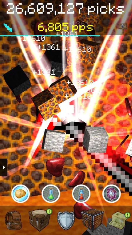 PickCrafter screenshot: the pickaxe collection